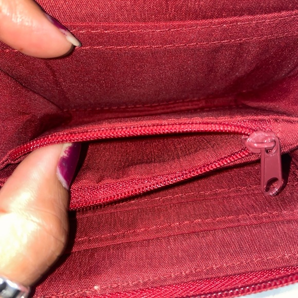Strada Red Maroon Leather Mini Wallet  Vintage EUC - Picture 7 of 8